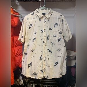 RVCA | Balance of Opposites | Hula Hands | Button Up | Large